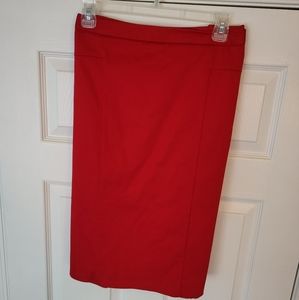 Worthington Vibrant Red Cotton Stretch Skirt